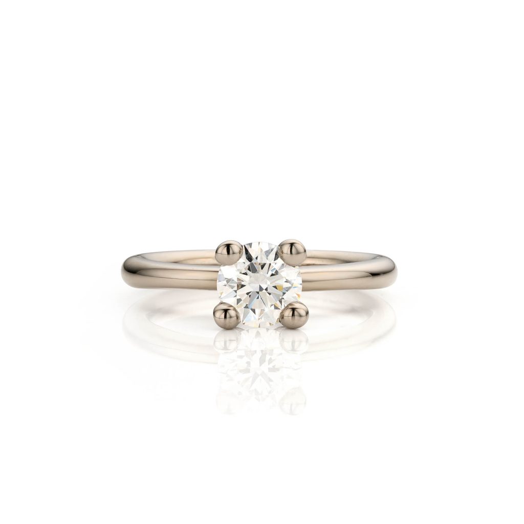 witgouden ring met lab diamant