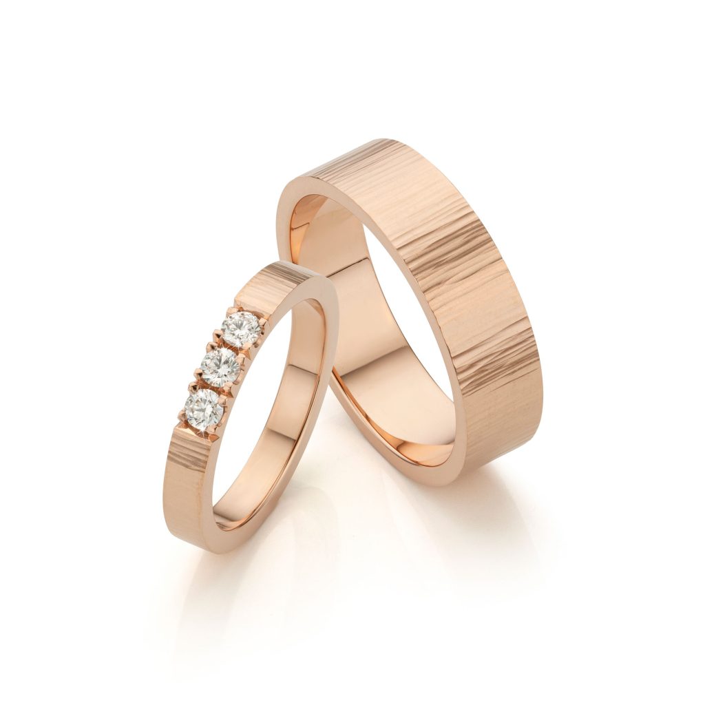 Maatwerk trouwringen roodgoud atelier
