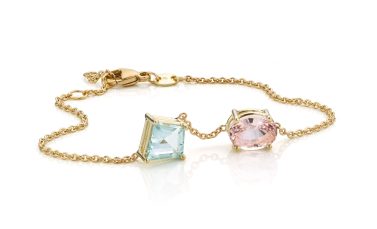 Geelgouden Ankerschakel Armband Aquamarijn Morganiet Maatwerk Goudsmid Aspect Ratio 377 229